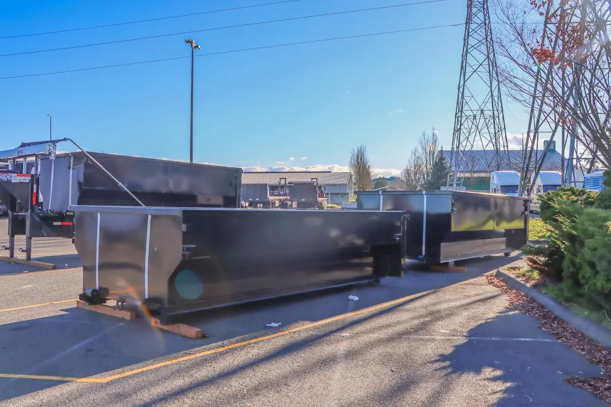 Roll-off dumpster ready for waste disposal at job site for 30 Yard Dumpster Rental in Provo